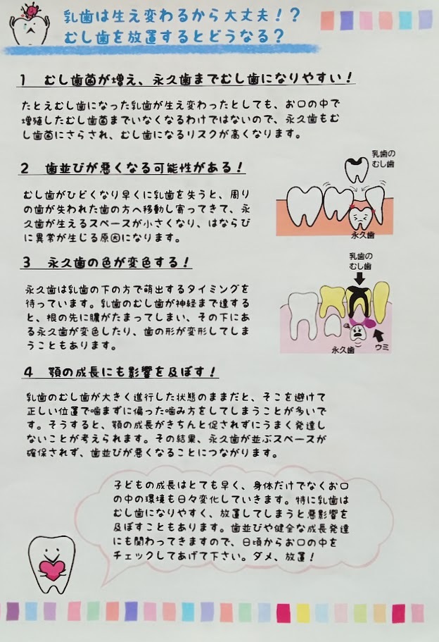 むし歯を放置